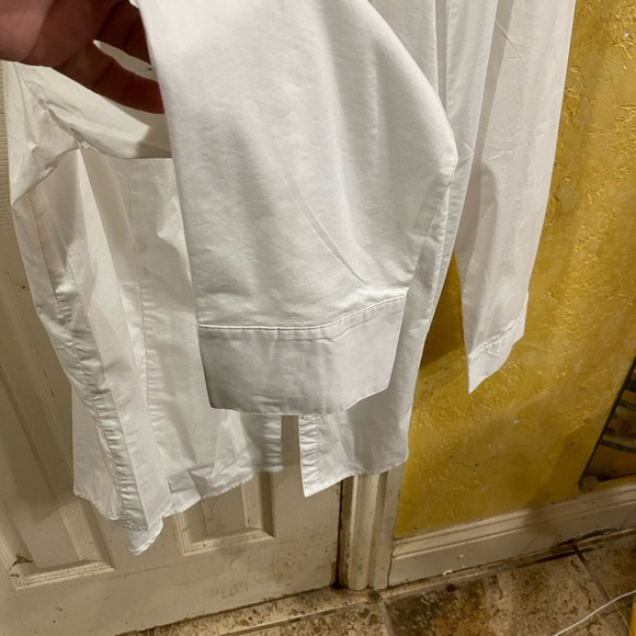 D&Co Denim Company Women’s White Stretch Long Sleeve Button Up Shirt Size XLarge - Picture 5 of 5